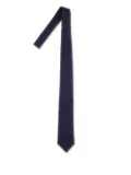 Corneliani plain silk tie - Blue