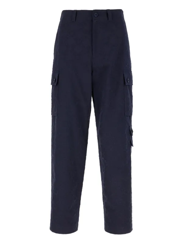 Givenchy Cargo Pants in Monogram 72 Cotton in Grey