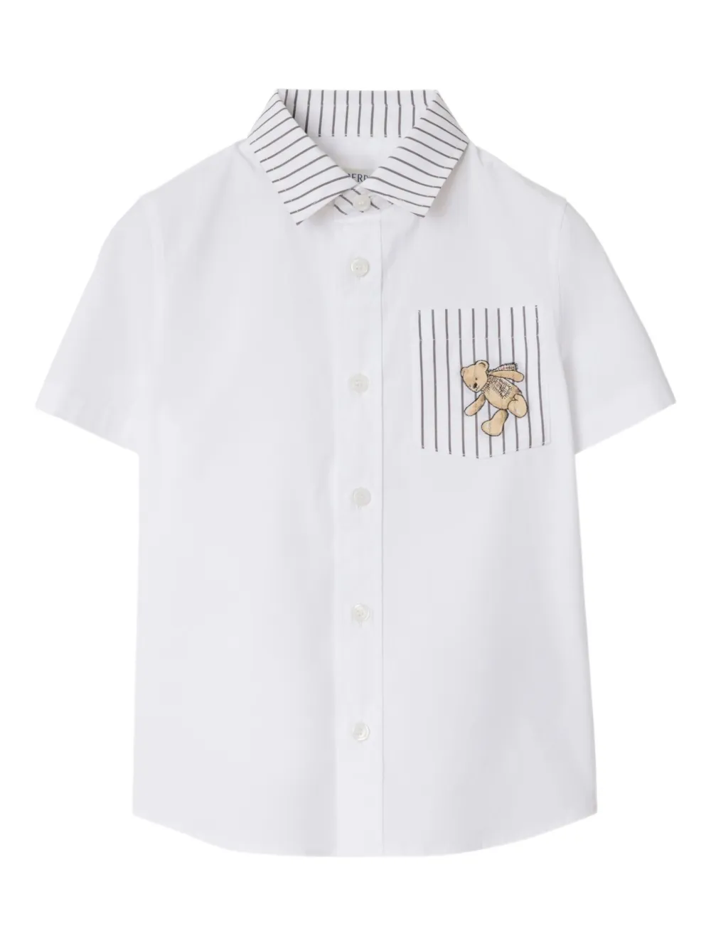 Burberry Kids' Thomas Bear-appliqué Shirt