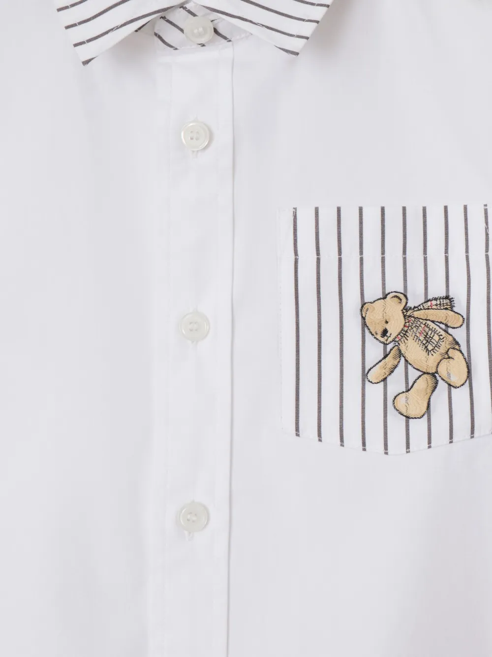 Burberry Kids Shirt met Thomas Bear-applicatie Wit
