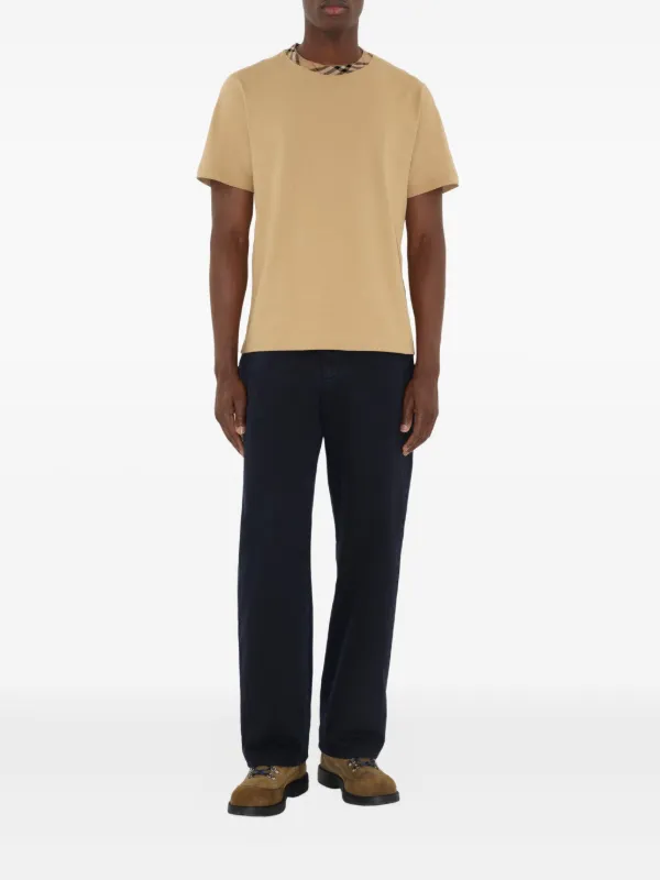 Tシャツ・カットソー Burberry FW24 CHECK SHRUNKEN SHIRT (8099464 C1506) Burberry check-print Cotton T-shirt | Green | FARFETCH