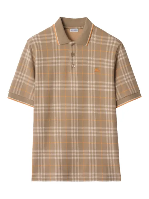 Burberry checked cotton polo shirt