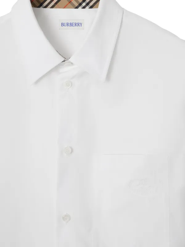 Burberry コットンポプリン シャツ | ホワイト | FARFETCH JP