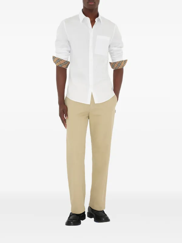 Burberry コットンポプリン シャツ | ホワイト | FARFETCH JP