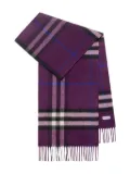 Burberry checked cashmere scarf - Purple