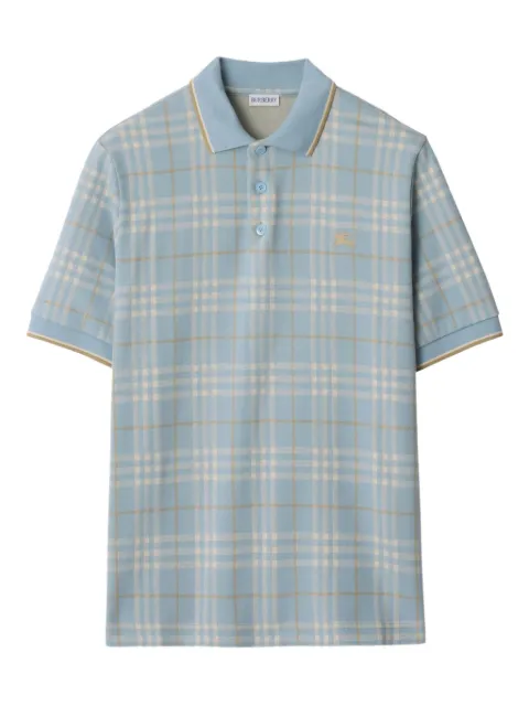 Burberry checked cotton polo shirt