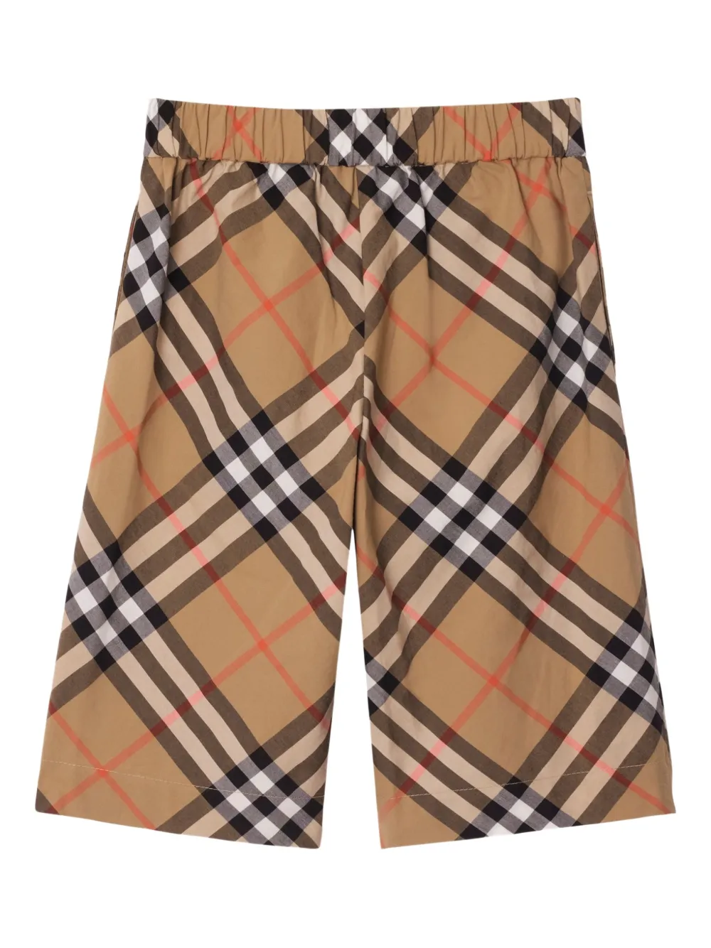 Burberry Kids Geruite katoenen broek Bruin