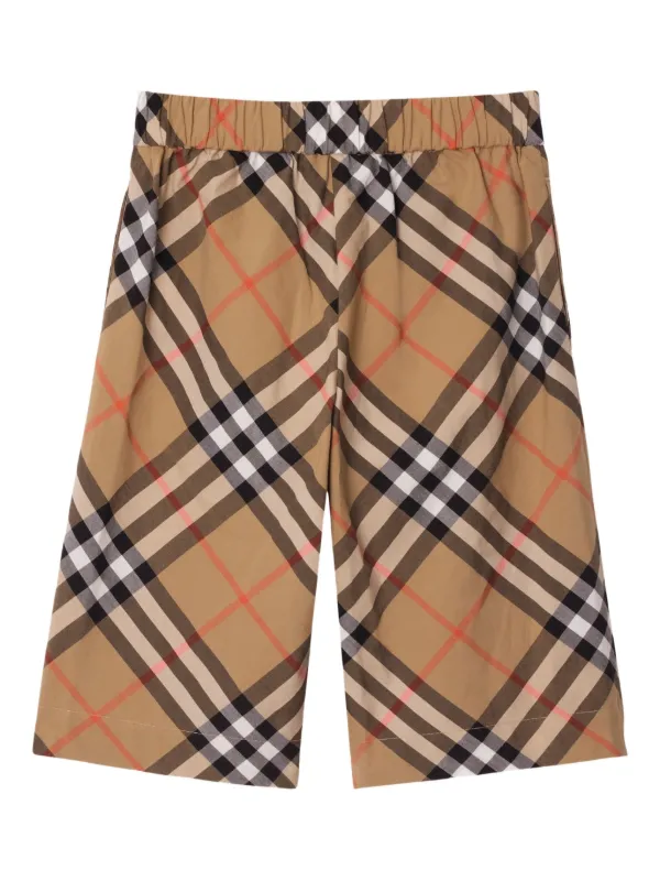 バーバリー BURBERRYキッズ　チェックパンツ Burberry Kids チェック パンツ | ブラウン | FARFETCH JP