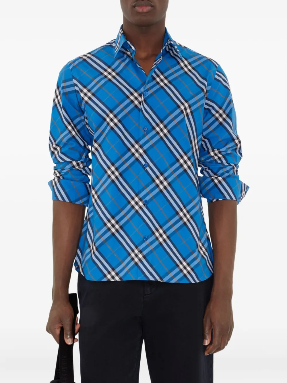 Burberry Camicia in cotone a quadri | blu | Image 1