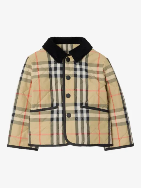 Burberry Kids チェック キルティングジャケット