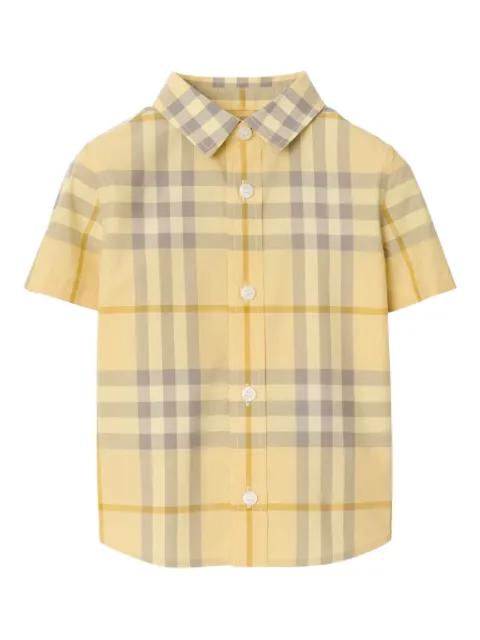 Burberry Kids checked cotton shirt