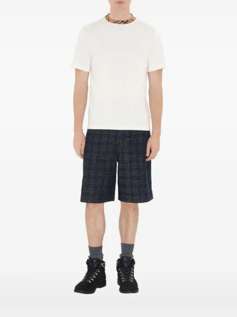 Burberry playera con ribete a cuadros