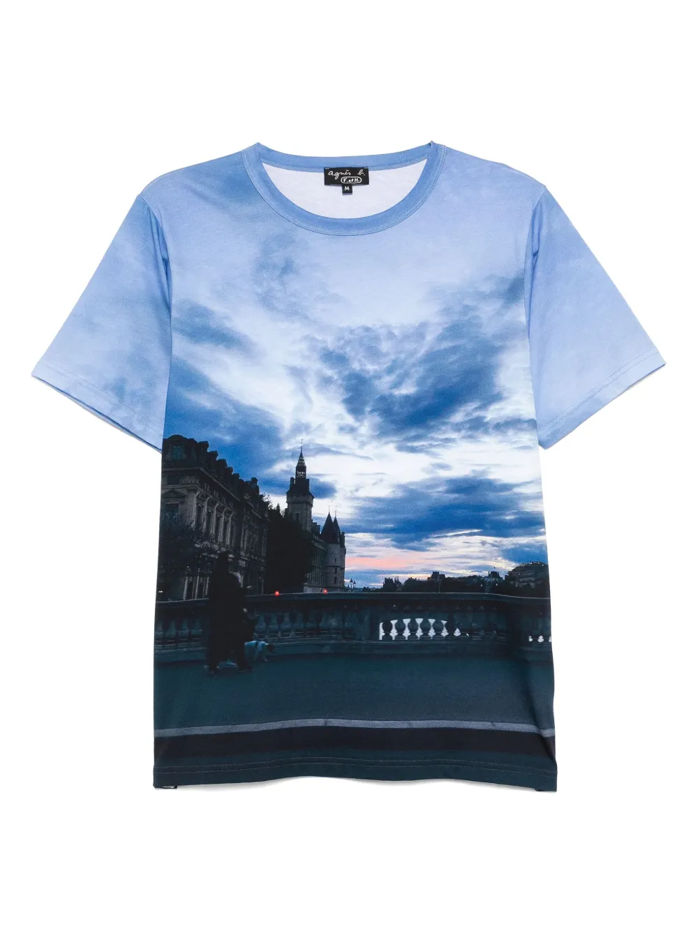 agnès b.  playera con estampado gráfico | azul | Image 1