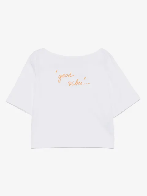 agnès b. playera con estampado gráfico