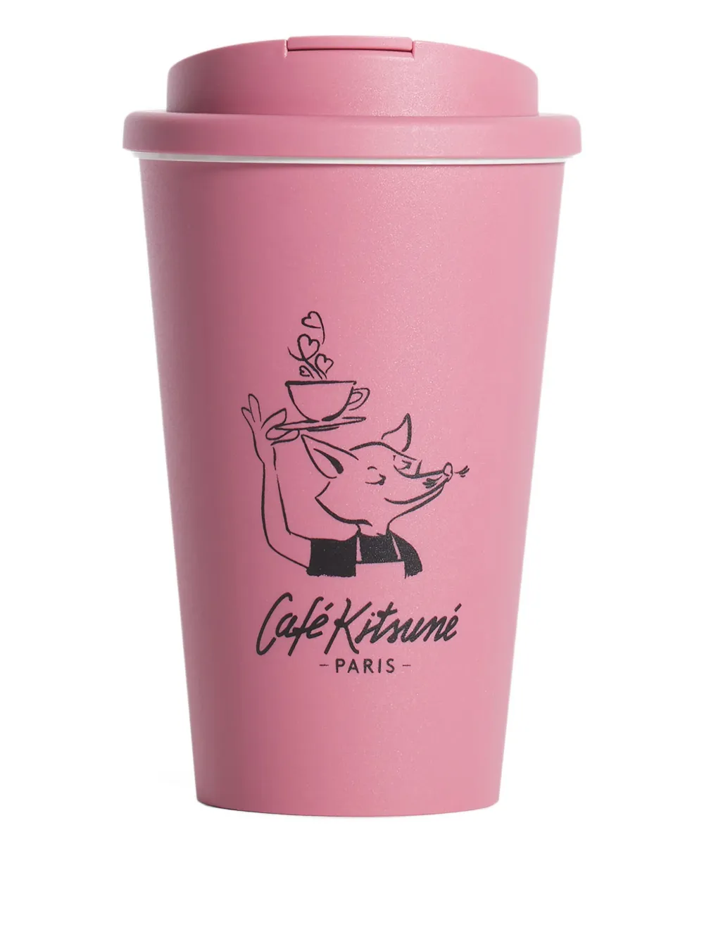 CAFÉ KITSUNÉ  Café Kitsuné fox-print travel cup | وردي | Image 1