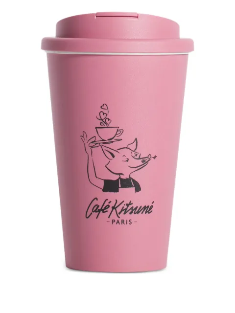 CAFÉ KITSUNÉ  Café Kitsuné fox-print travel cup