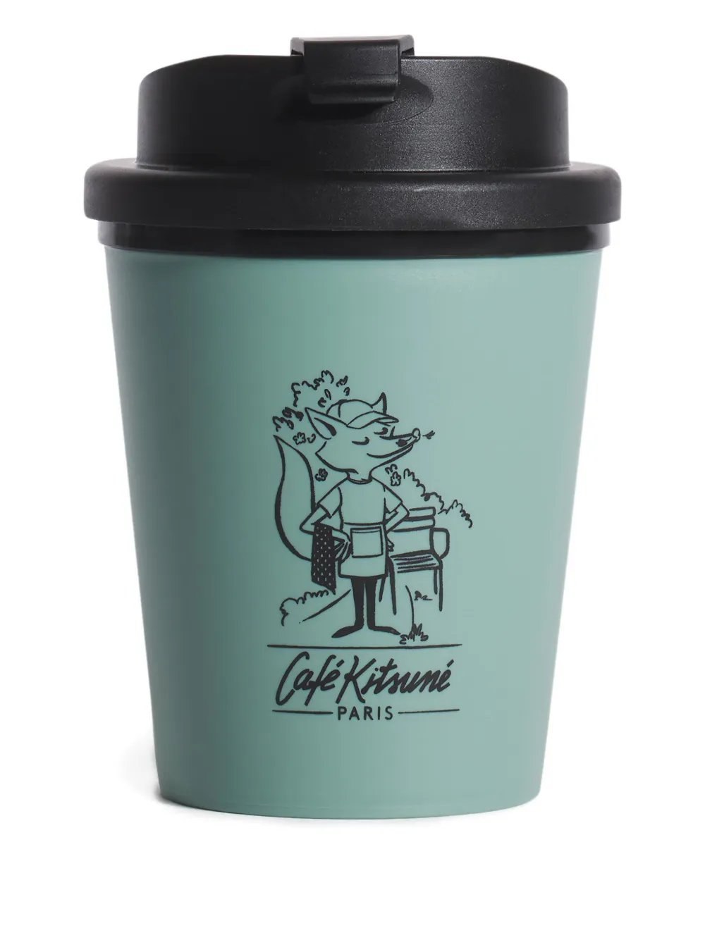CAFÉ KITSUNÉ كوب 'بيكنيك باريستا فوكس' متوسط | أخضر | Image 1