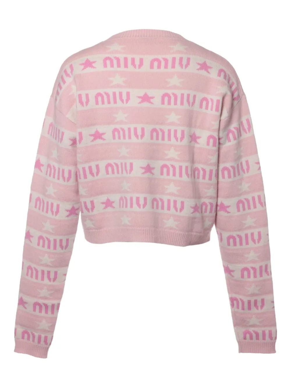Miu Miu Pre-Owned logo-jacquard sweater | Image 2
