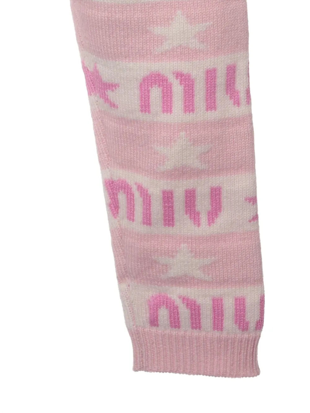Pre-owned Miu Miu Logo-jacquard Sweater