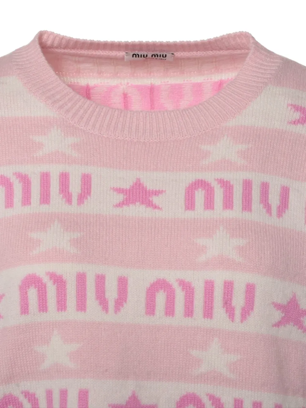 Pre-owned Miu Miu Logo-jacquard Sweater