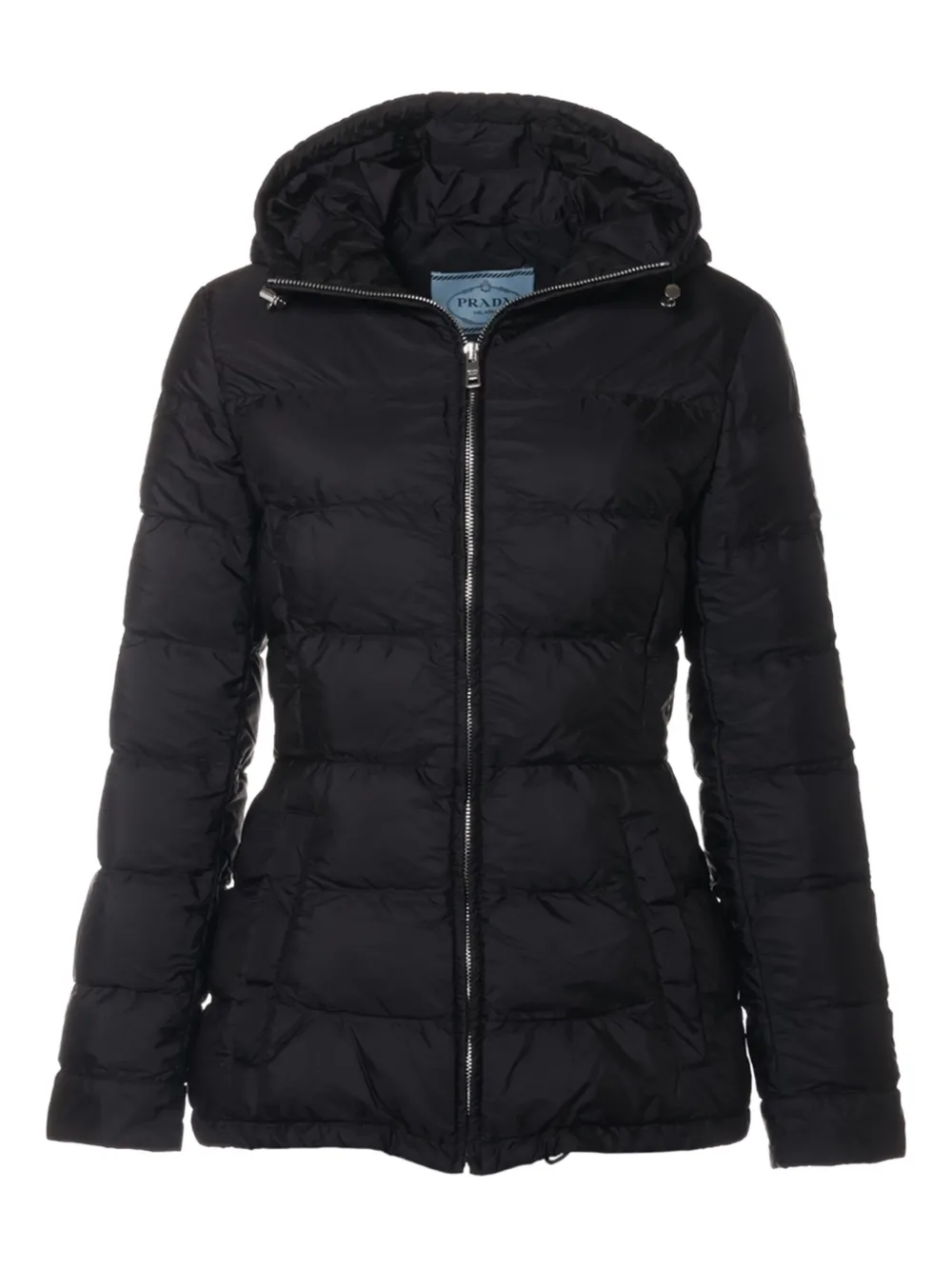 Prada Pre-Owned abrigo capitonado con capucha | negro | Image 1