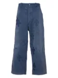 Chrome Hearts cross-patch trousers - Blue