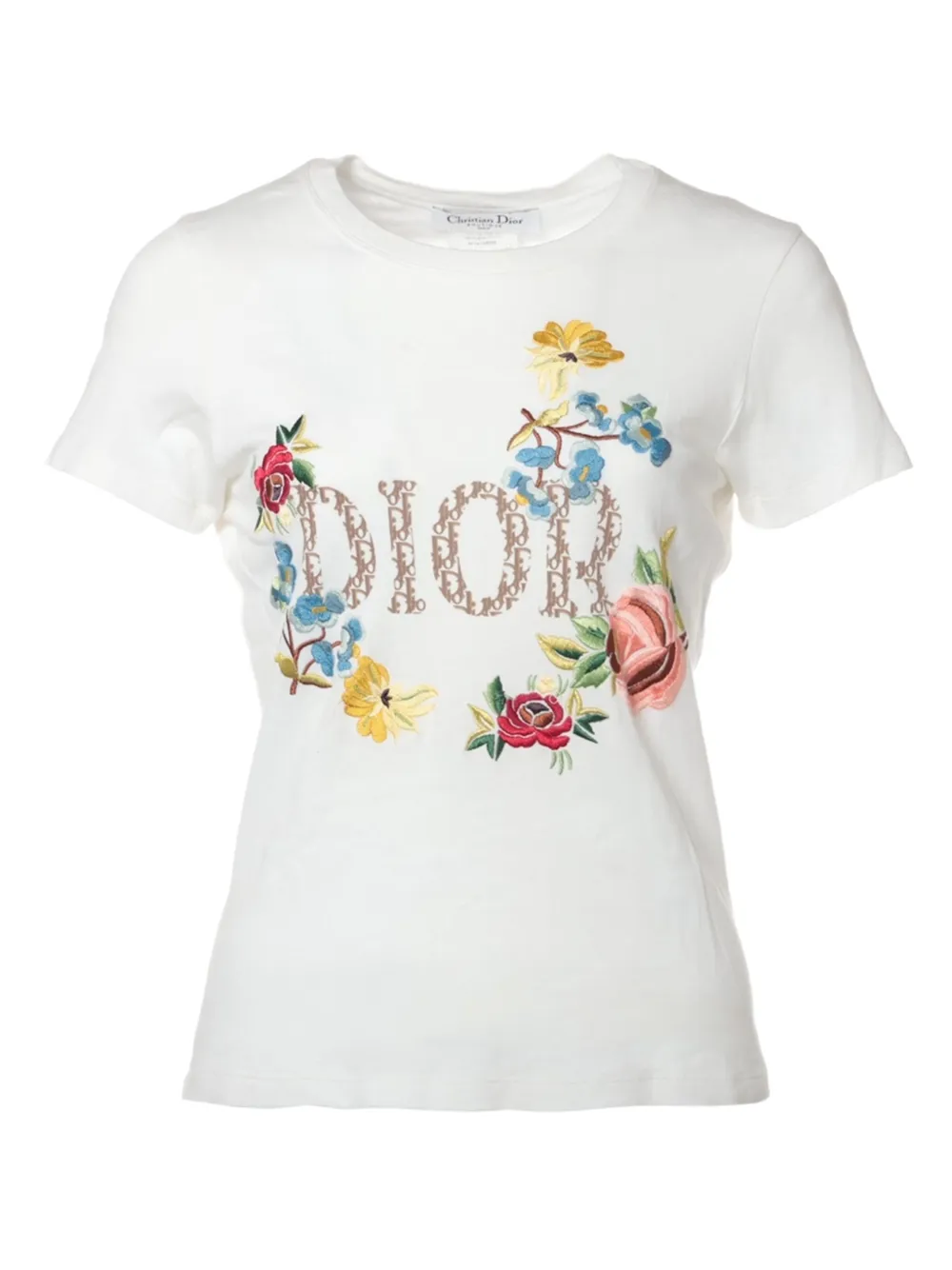 Christian Dior Pre-Owned playera con bordado | blanco | Image 1