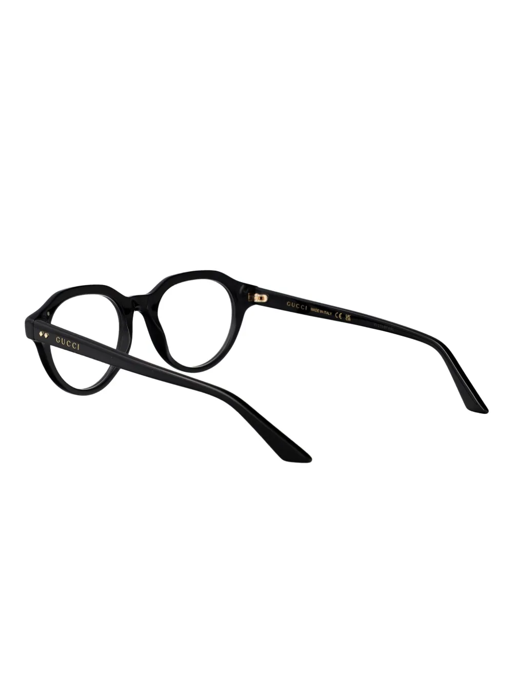 Gucci Eyewear Bril met rond montuur Zwart