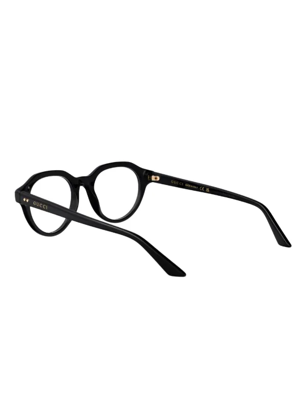Gucci Eyewear ラウンド眼鏡フレーム | ブラック | FARFETCH JP