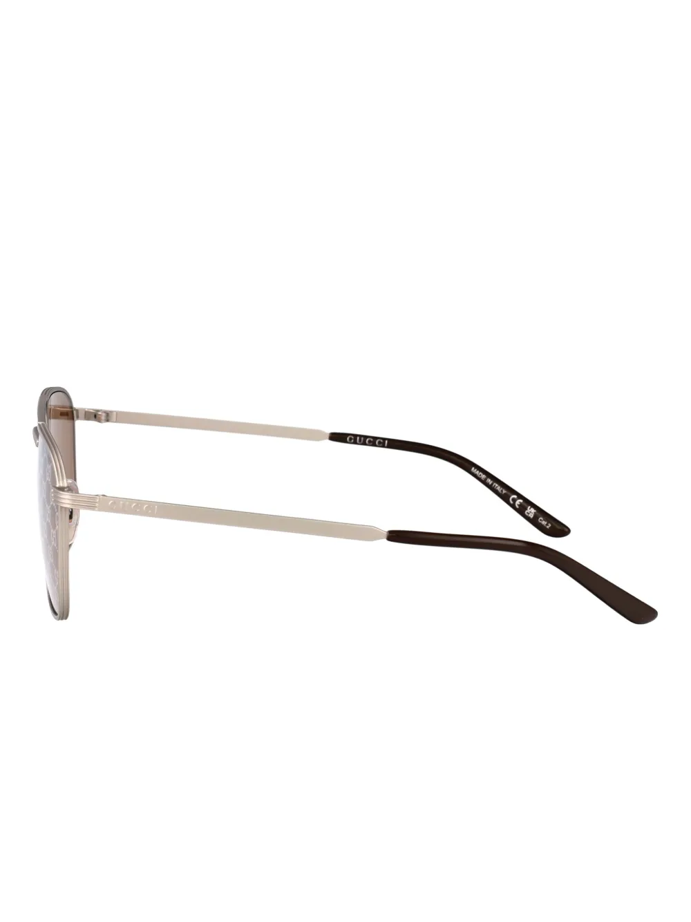 Gucci Eyewear Zonnebril met piloten montuur Bruin