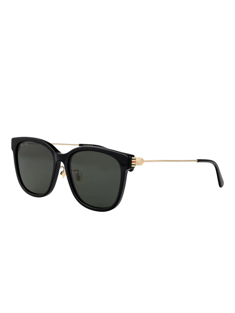 Gucci Eyewear Zonnebril met webdetail - Zwart