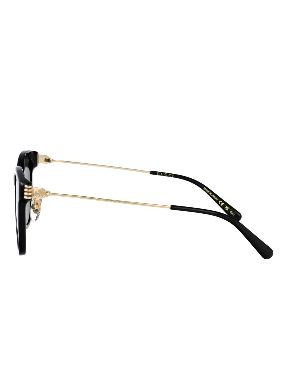 Gucci Eyewear Zonnebril met webdetail Zwart