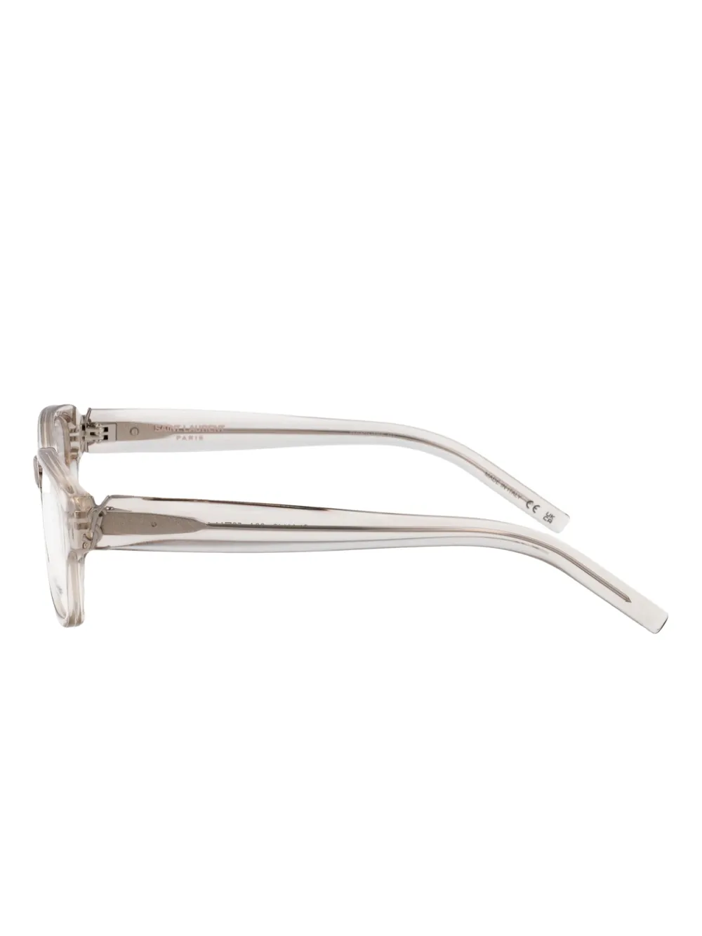 Saint Laurent Eyewear Bril met rechthoekig montuur Beige