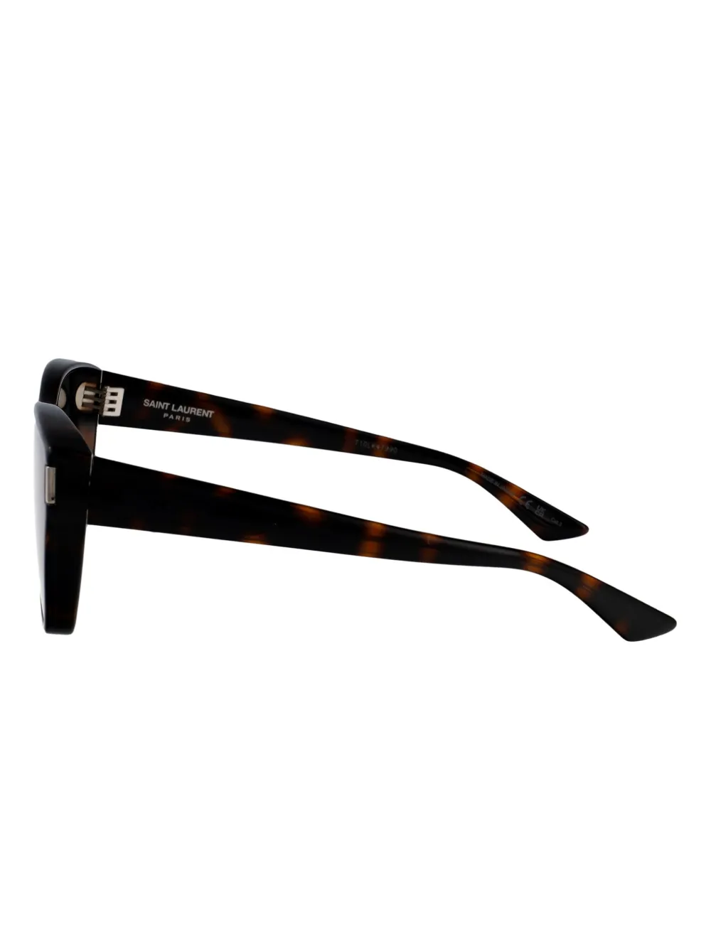 Saint Laurent Eyewear Zonnebril met schildpadschild-design Bruin