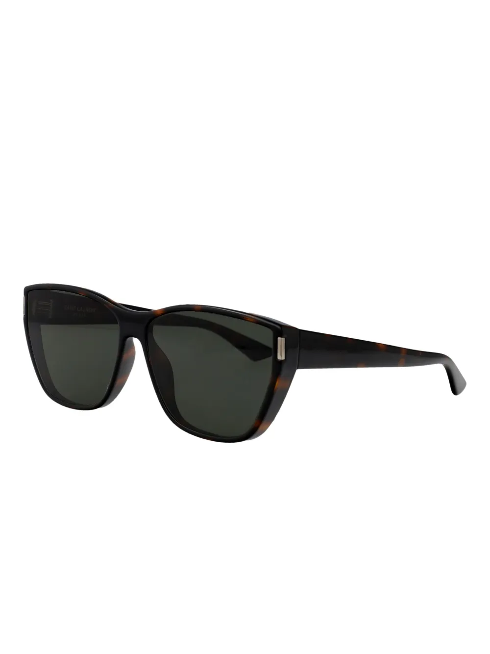 Saint Laurent Eyewear Zonnebril met schildpadschild-design - Bruin