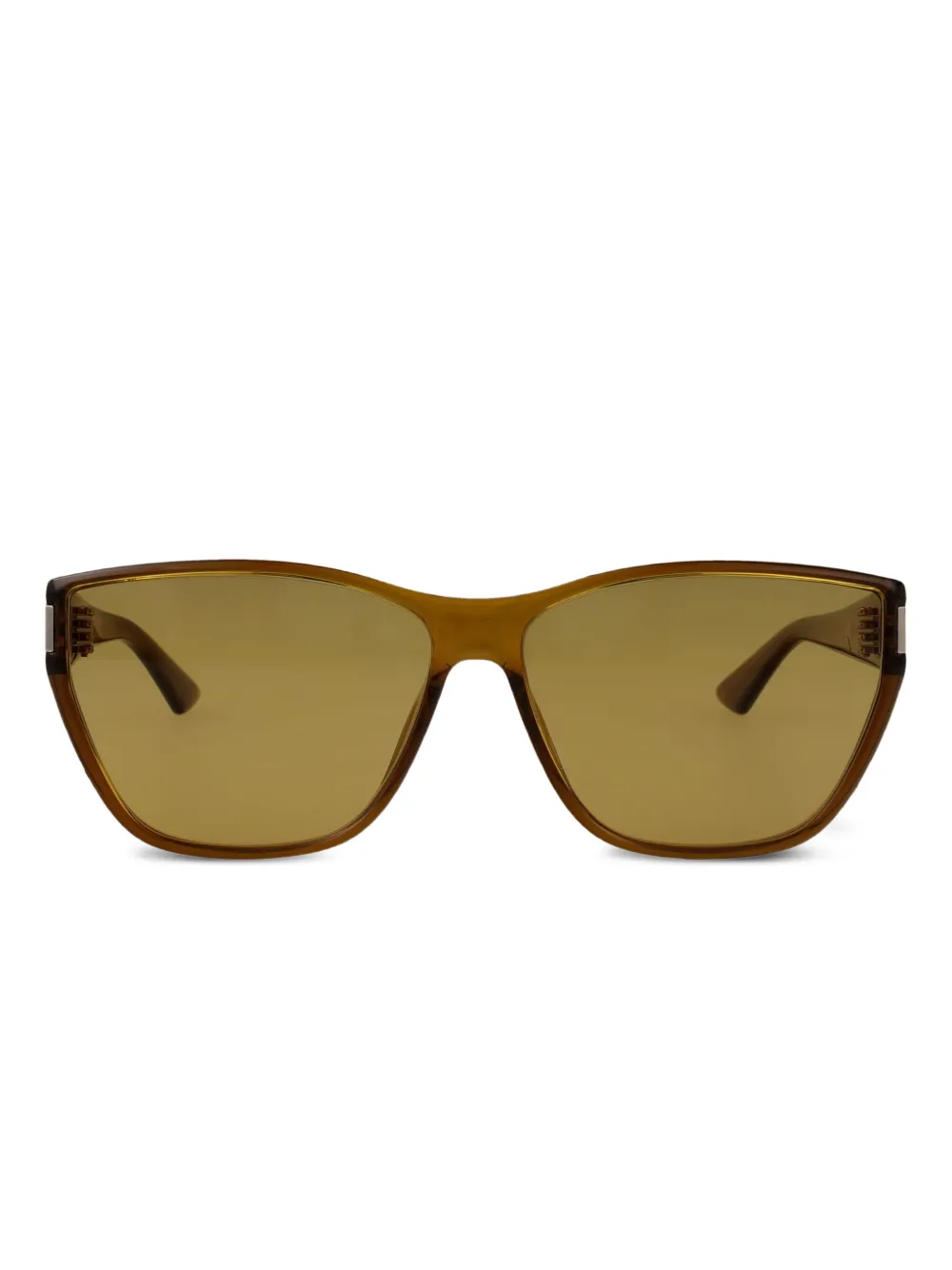 Saint Laurent Eyewear Zonnebril met oversized montuur Bruin