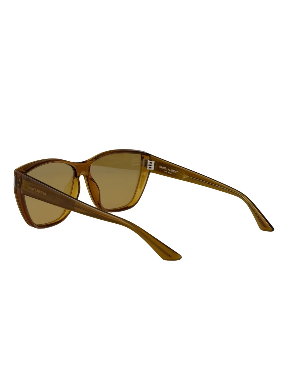 Saint Laurent Eyewear Zonnebril met oversized montuur Bruin