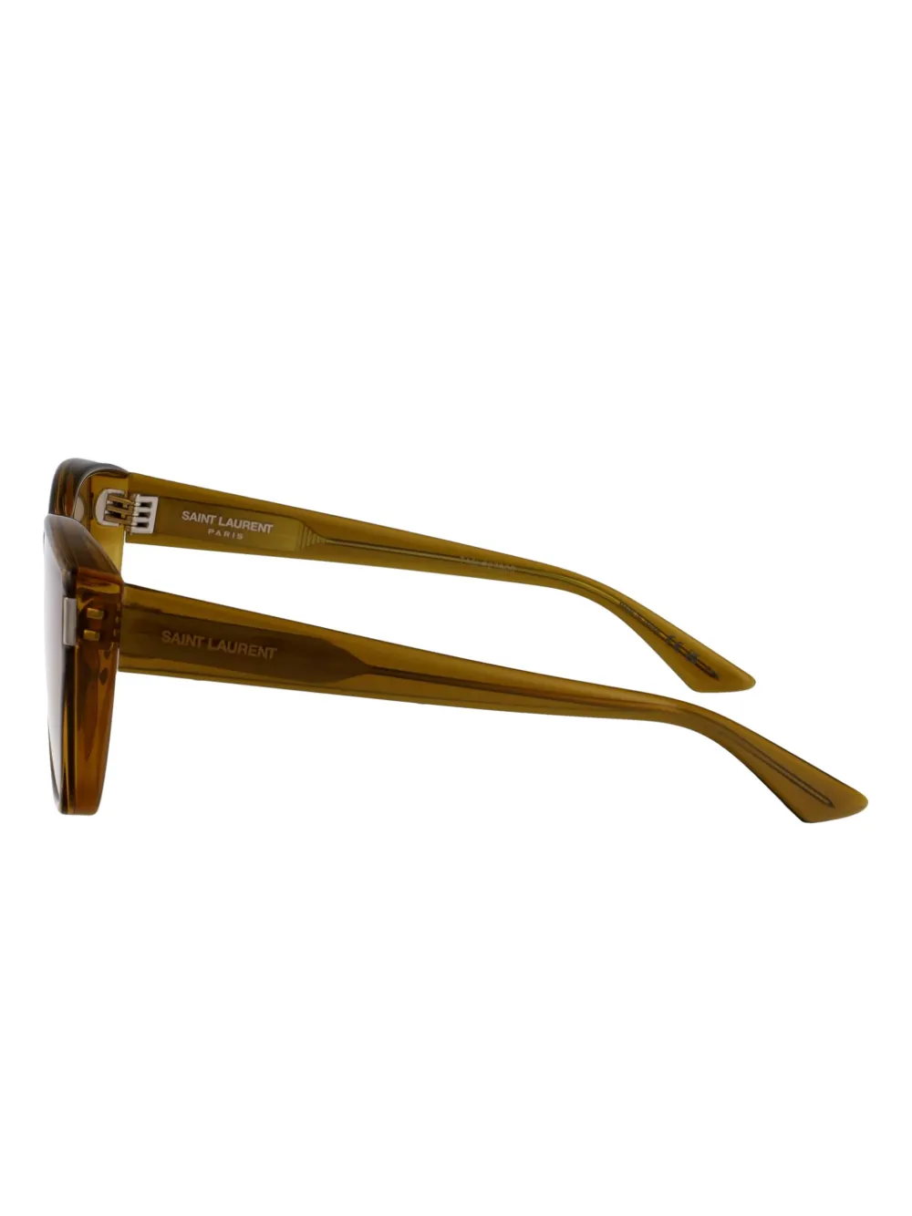 Saint Laurent Eyewear Zonnebril met oversized montuur Bruin