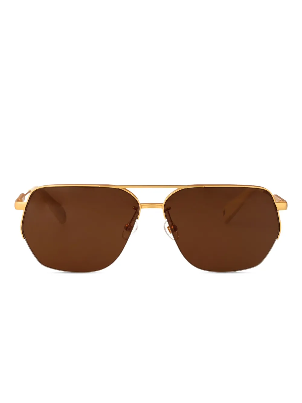 Jacquemus Zonnebril met piloten montuur Goud