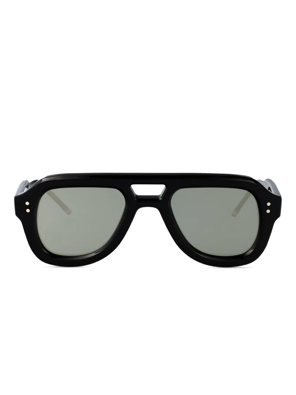 Thom Browne Eyewear ダブルブリッジ サングラス - ブラック Thom Browne Eyewear ダブルブリッジ サングラス - ブラック
