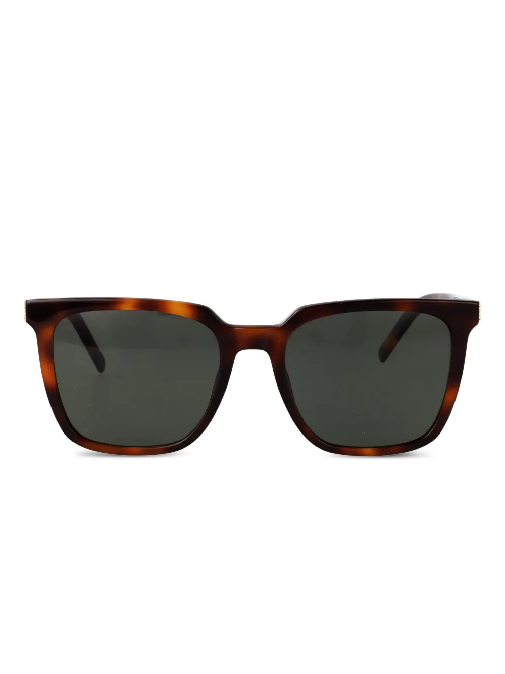 Saint Laurent Eyewear Zonnebril met schildpadschild-design Bruin