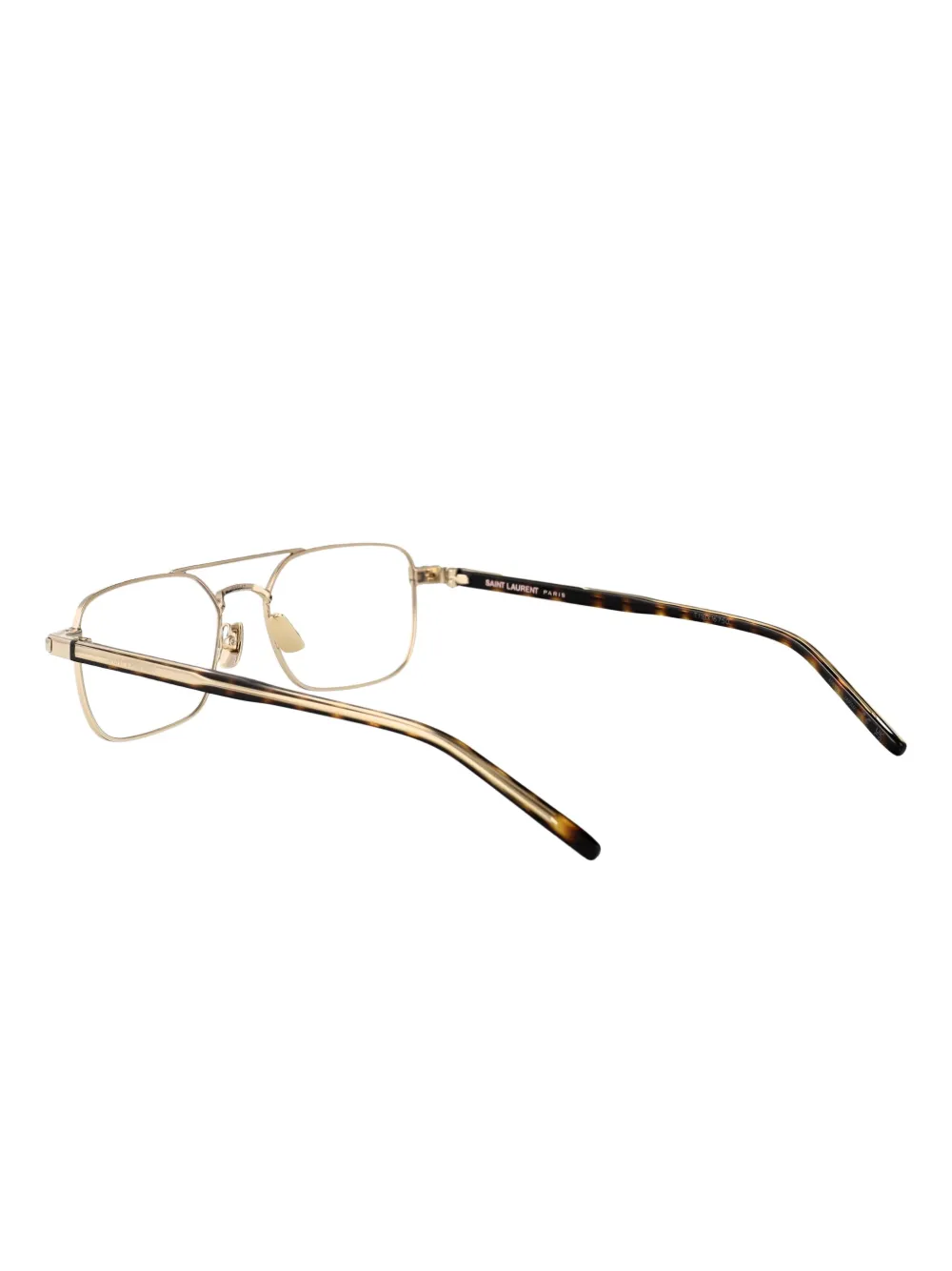 Saint Laurent Eyewear Bril met rechthoekig montuur Goud
