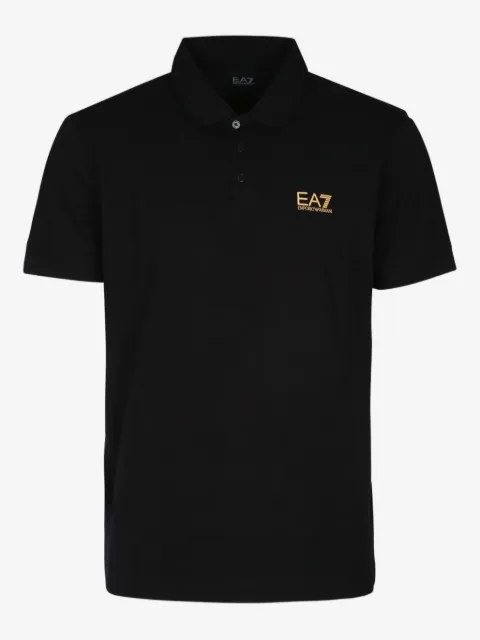 Ea7 Emporio Armani logo-embroidered polo shirt