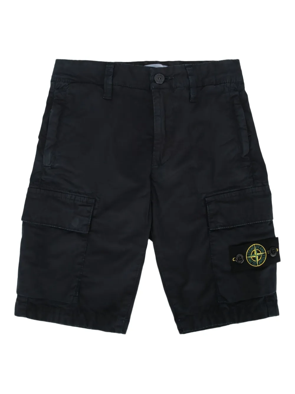 Stone Island Junior compass-badge shorts Blauw