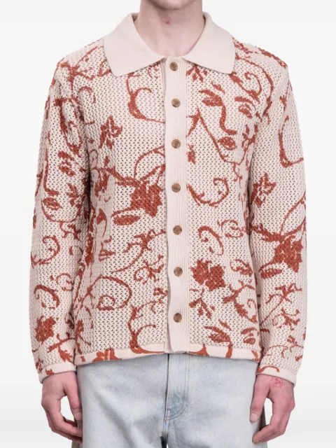KidSuper floral open knit cardigan