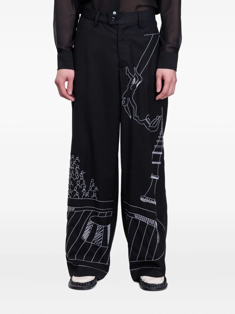 KidSuper Circus Sketch trousers | Black | Image 1