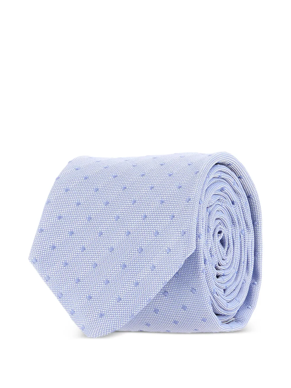 Corneliani embroidered silk tie Blauw