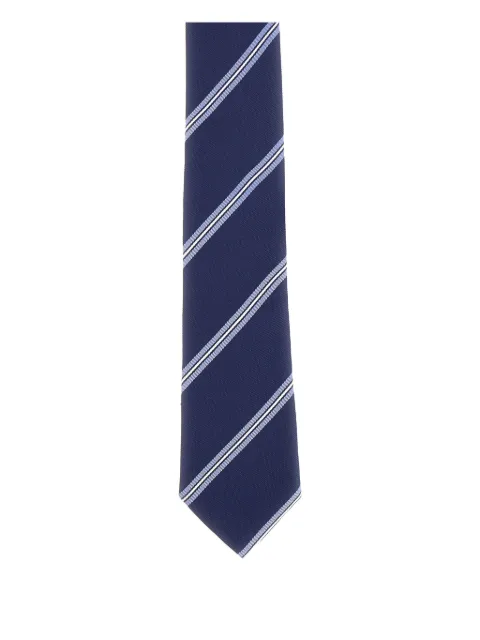 Corneliani striped-pattern silk tie