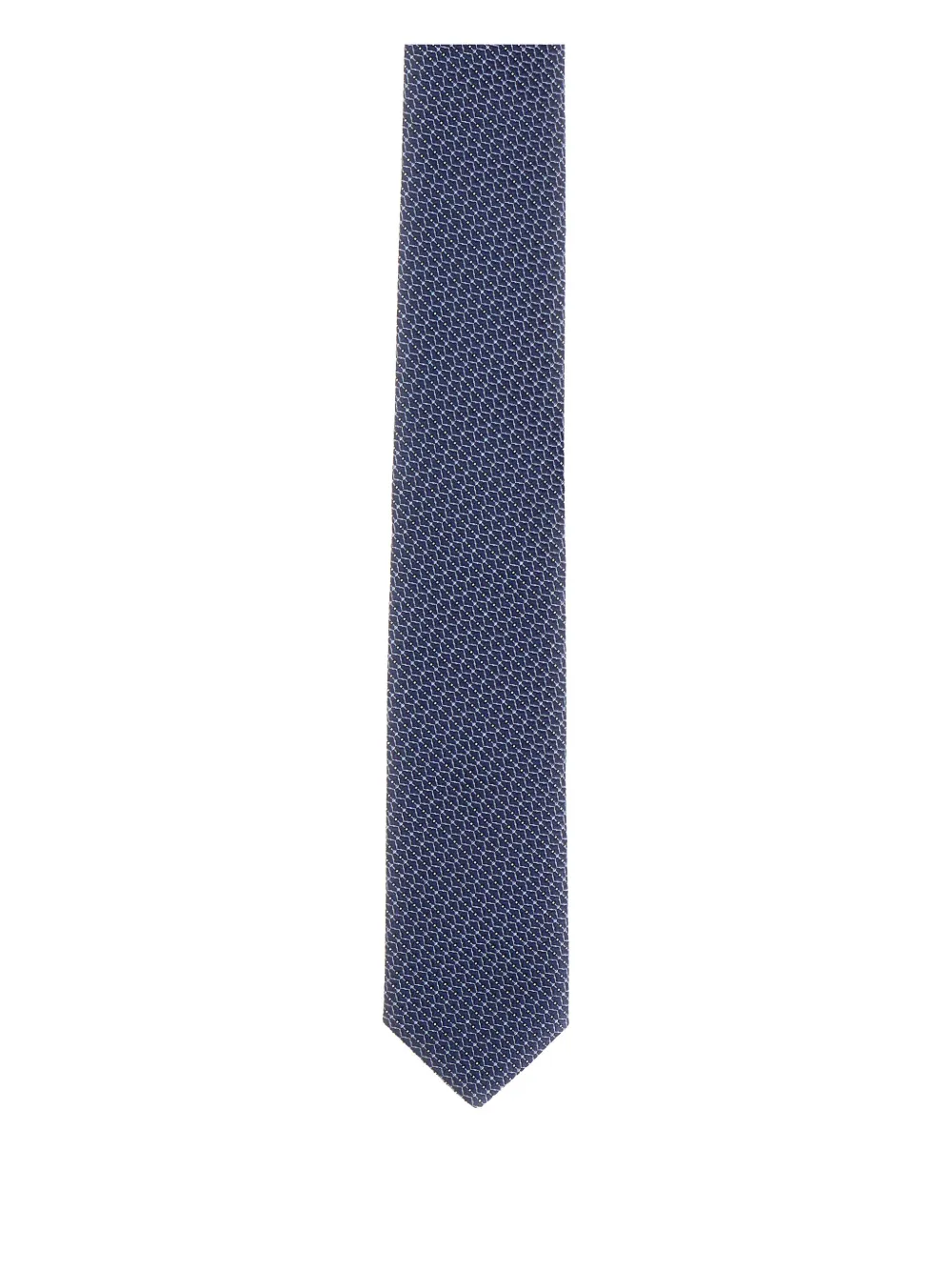Corneliani embroidered patterned tie Blauw