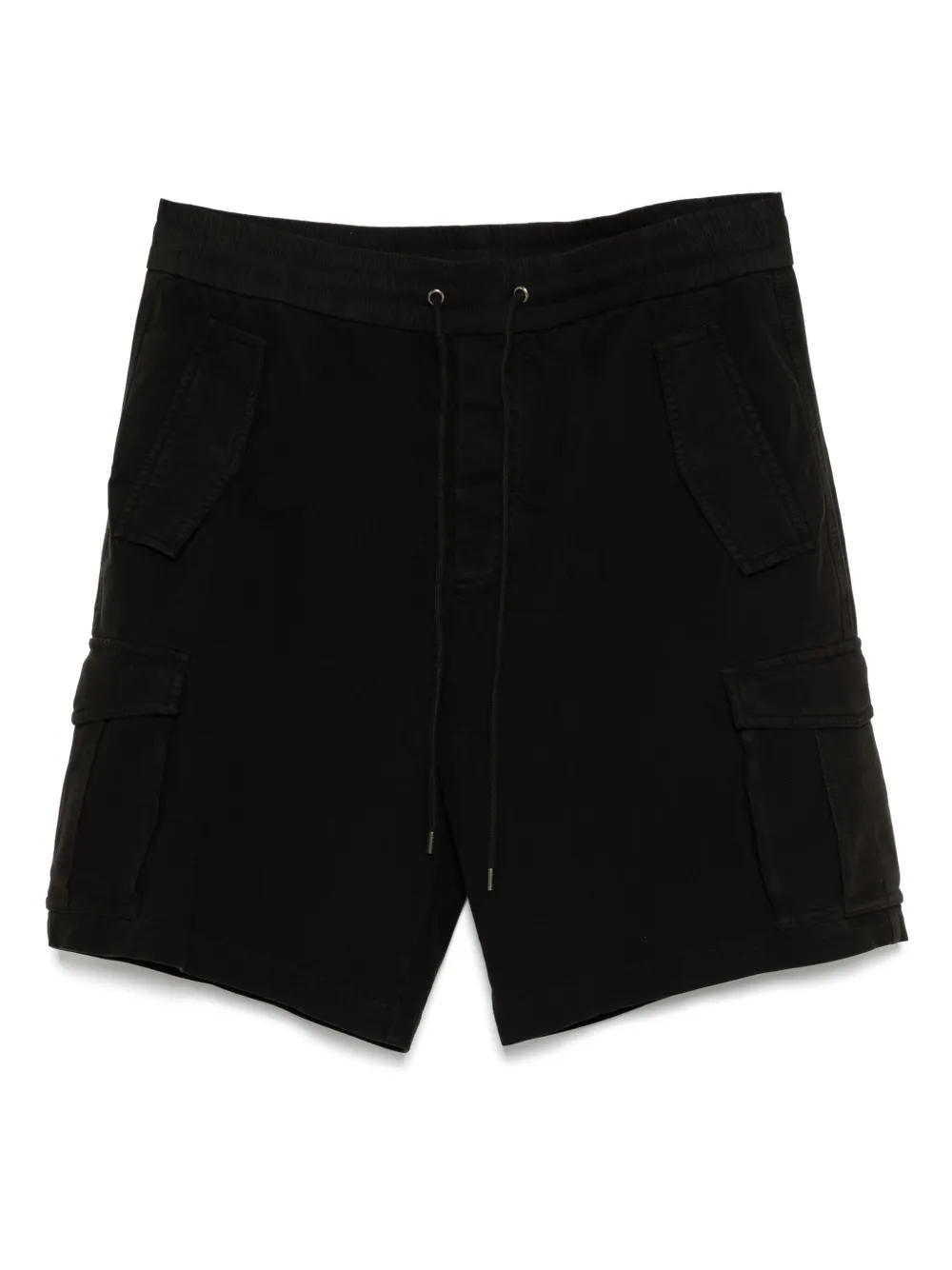 woven cotton terry cargo shorts